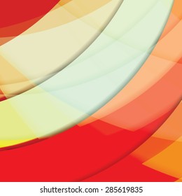 Abstract background created with colorful wavy stripes. Vector