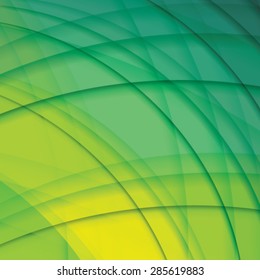 Abstract background created with colorful wavy stripes. Vector