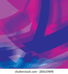 Abstract background created with colorful wavy stripes. Vector