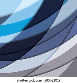 Abstract background created with colorful wavy stripes. Vector