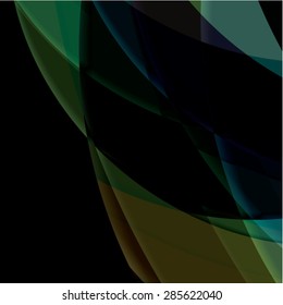 Abstract background created with colorful wavy stripes. Vector