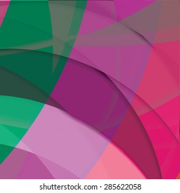 Abstract background created with colorful wavy stripes. Vector