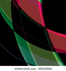 Abstract background created with colorful wavy stripes. Vector