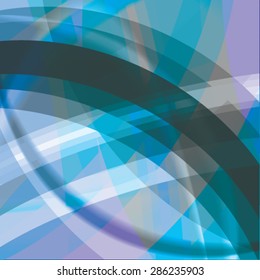 Abstract background created with colorful wavy stripes. Vector