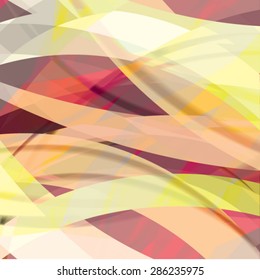 Abstract background created with colorful wavy stripes. Vector