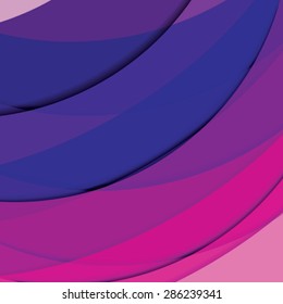 Abstract background created with colorful wavy stripes. Vector