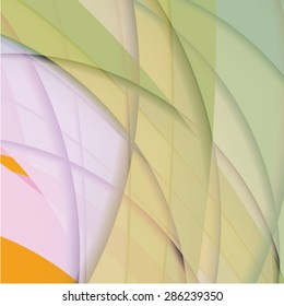 Abstract background created with colorful wavy stripes. Vector