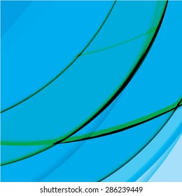 Abstract background created with colorful wavy stripes. Vector