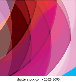 Abstract background created with colorful wavy stripes. Vector