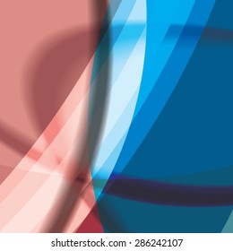 Abstract background created with colorful wavy stripes. Vector