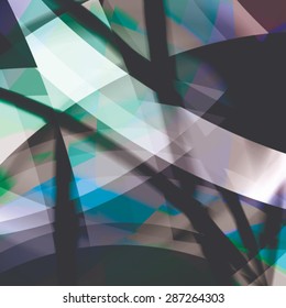Abstract background created with colorful wavy stripes. Vector