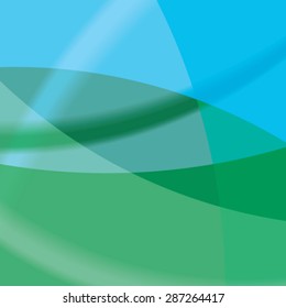 Abstract background created with colorful wavy stripes. Vector