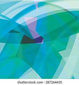 Abstract background created with colorful wavy stripes. Vector