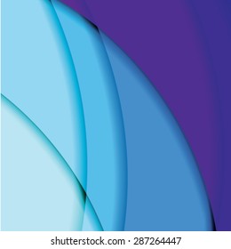 Abstract background created with colorful wavy stripes. Vector