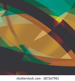 Abstract background created with colorful wavy stripes. Vector