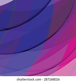 Abstract background created with colorful wavy stripes. Vector