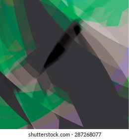 Abstract background created with colorful wavy stripes. Vector