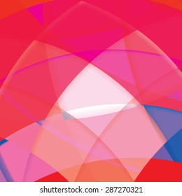 Abstract background created with colorful wavy stripes. Vector