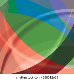Abstract background created with colorful wavy stripes. Vector