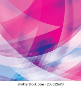 Abstract background created with colorful wavy stripes. Vector