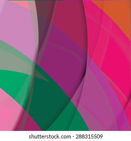 Abstract background created with colorful wavy stripes. Vector