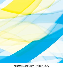 Abstract background created with colorful wavy stripes. Vector