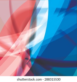 Abstract background created with colorful wavy stripes. Vector