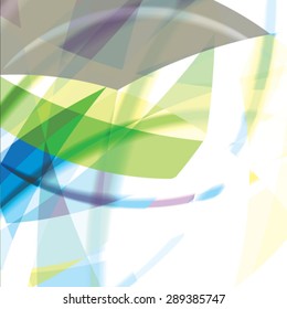 Abstract background created with colorful wavy stripes. Vector