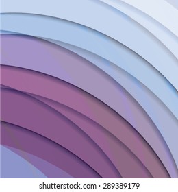 Abstract background created with colorful wavy stripes. Vector