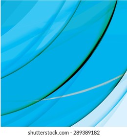 Abstract background created with colorful wavy stripes. Vector