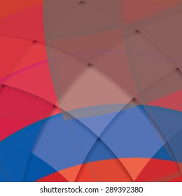 Abstract background created with colorful wavy stripes. Vector