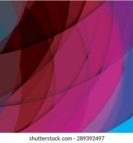 Abstract background created with colorful wavy stripes. Vector