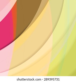 Abstract background created with colorful wavy stripes. Vector