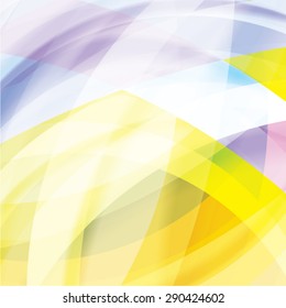 Abstract background created with colorful wavy stripes. Vector