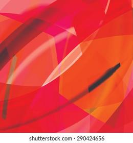 Abstract background created with colorful wavy stripes. Vector