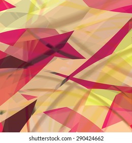 Abstract background created with colorful wavy stripes. Vector