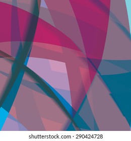 Abstract background created with colorful wavy stripes. Vector