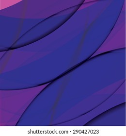 Abstract background created with colorful wavy stripes. Vector
