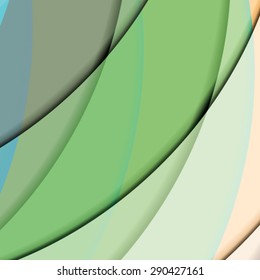 Abstract background created with colorful wavy stripes. Vector