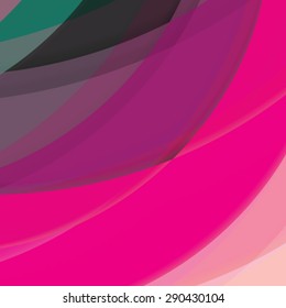 Abstract background created with colorful wavy stripes. Vector