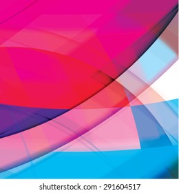 Abstract background created with colorful wavy stripes. Vector
