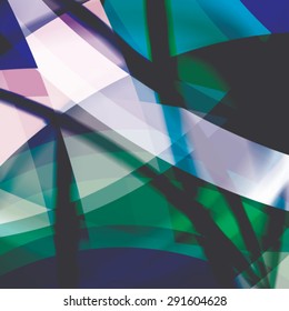 Abstract background created with colorful wavy stripes. Vector