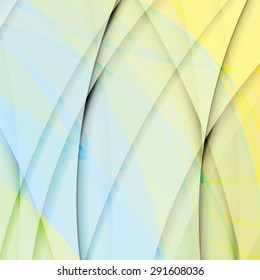 Abstract background created with colorful wavy stripes. Vector