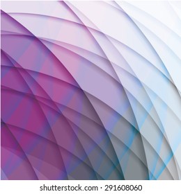 Abstract background created with colorful wavy stripes. Vector