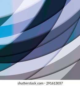 Abstract background created with colorful wavy stripes. Vector