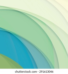 Abstract background created with colorful wavy stripes. Vector