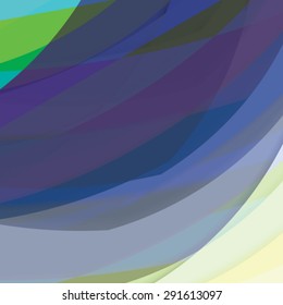 Abstract background created with colorful wavy stripes. Vector