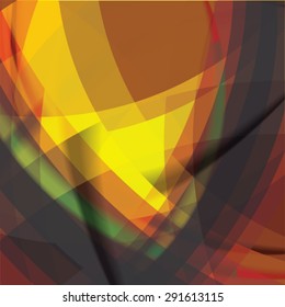 Abstract background created with colorful wavy stripes. Vector