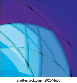 Abstract background created with colorful wavy stripes. Vector