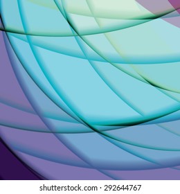 Abstract background created with colorful wavy stripes. Vector